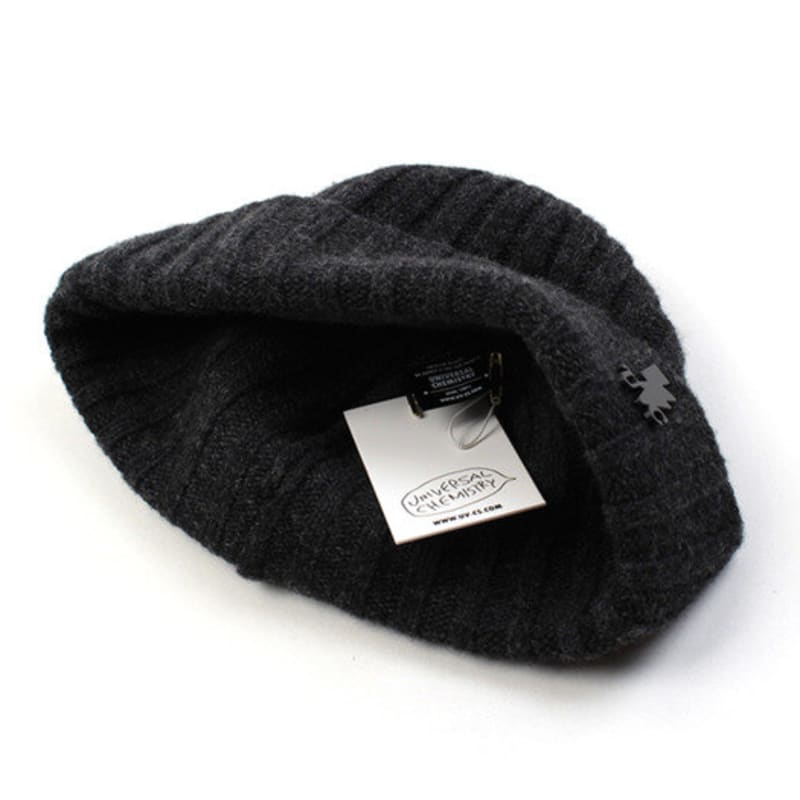 Universal Chemistry Charcoal Wool Short Beanie Short Beanie