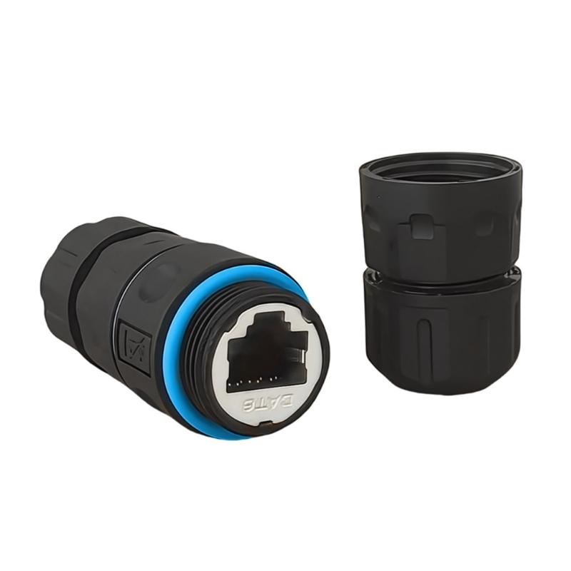

CAT6 RJ45 Female To Female Coupler Metal Housing IP68 Dust Resistant Outdoor Ethernet Port Extension Adapter Connector 1