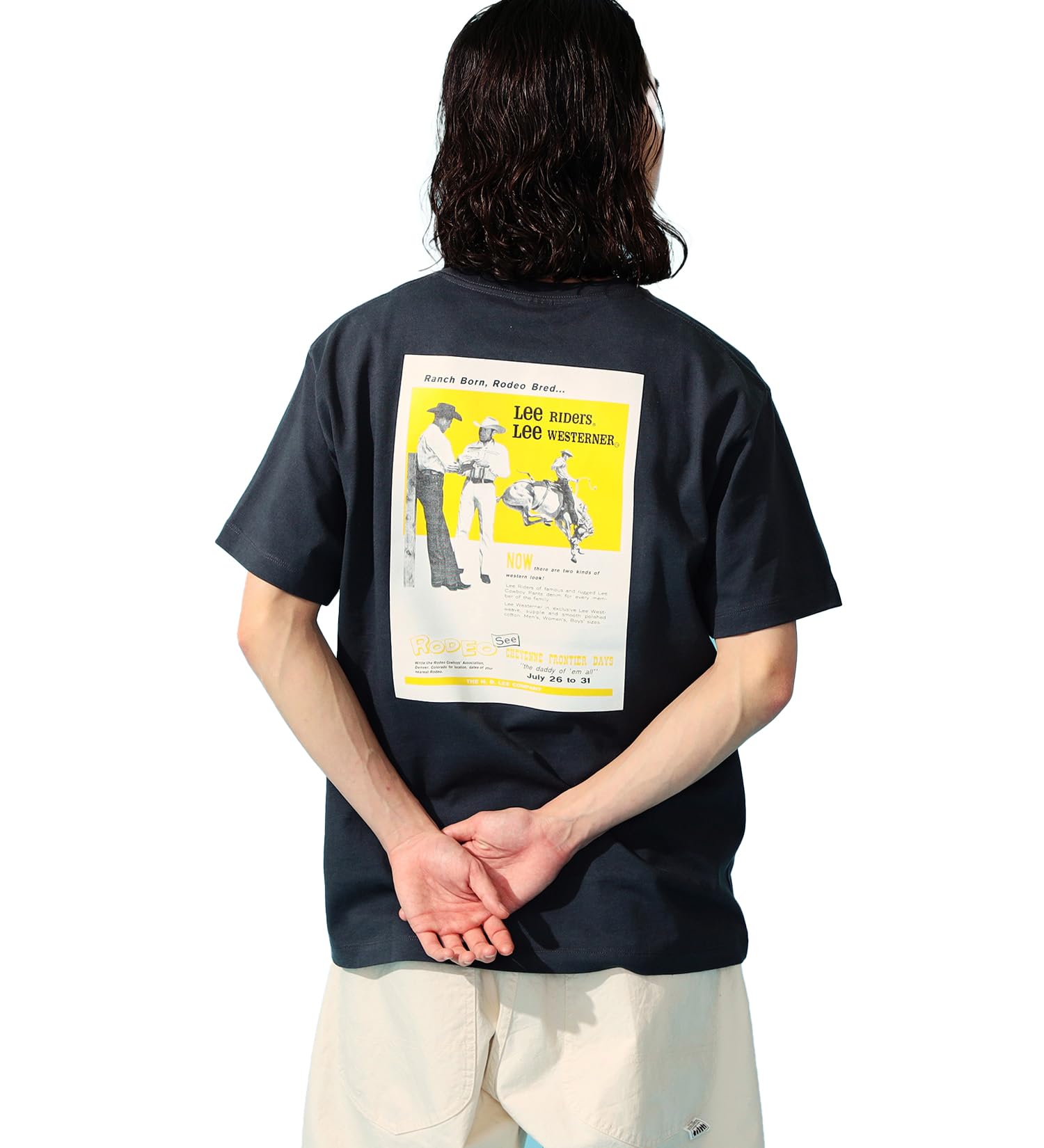 

Мужская футболка Lee с принтом на спине, короткий рукав, угольно-серая