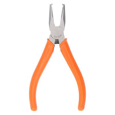 Enine Uç Keski Pense Düz Ağız 4mm CRV Dik Açı Yaylı Kaymaz Sap Metal için