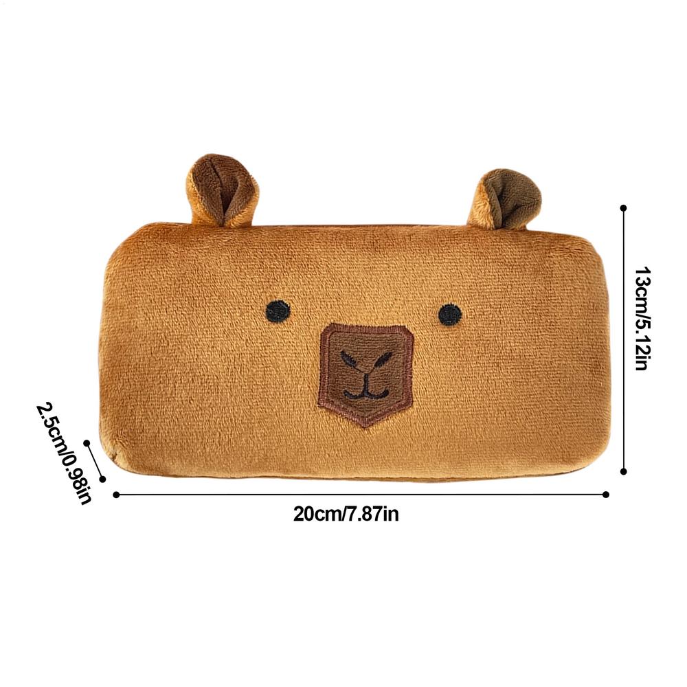 

Pencil Cases Cute Capibala Plush Pencil Case Large Capacity Pencil Pouch Capybara Office Storage Bag Stationery School Supplies