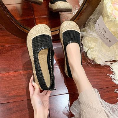 Damskie Mokasyny 2025 Wiosna Lato Nowe Wygodne Płaskie Buty Wsuwane Vintage Oddychająca Siatka Dziurkowane Codzienne Buty