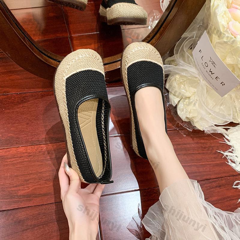 Fashion Women Loafers 2025 Spring Summer New Fashion Wear Comfortable Flat Shoes Slip On Vintage Breathable Mesh Hollow Casual Shoes