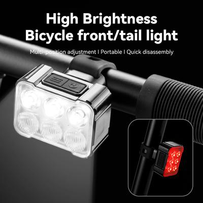 Farol de bicicleta Ciclismo Luz traseira Luz de advertência Luz de advertência de ciclismo noturno para Mountain Bike Road Bike QD002