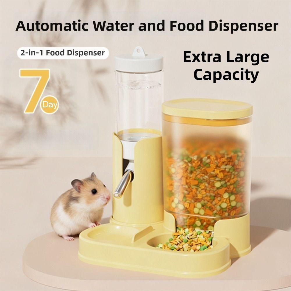 Leak-Proof Food Feeding Bowl Easy To Clean Automatic Feeder Hamster Water Dispenser Pet Drinking
