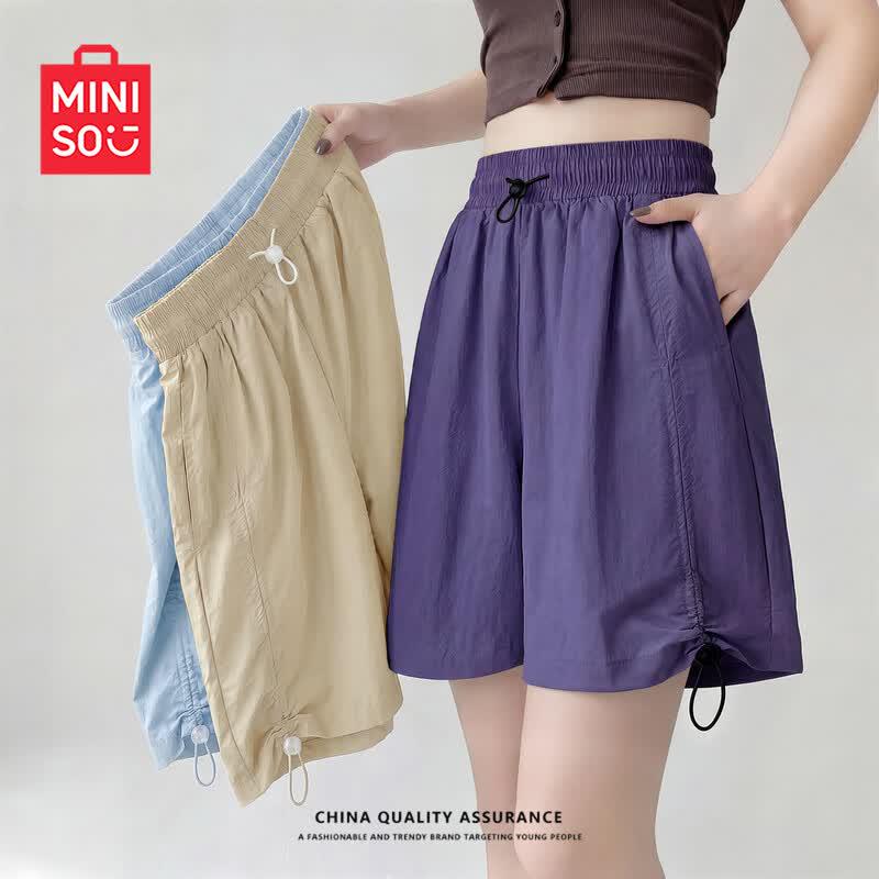 MINISO Women s Ice Silk Loose Sports Shorts XL
