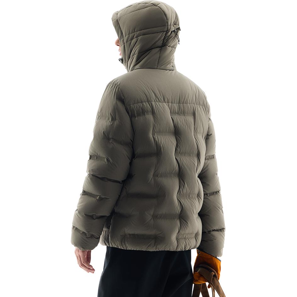 Anta Outdoor Series Letter Hooded Long Sleeve Down Jacket Men Outerwear Bronze 952446902-4