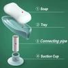 1/2pcs Leaf-shaped Soap Dish Drainage Rack Drill Bathroom Accessory with Suction Cups Non-Slip and Water Free Soap Tray Holder