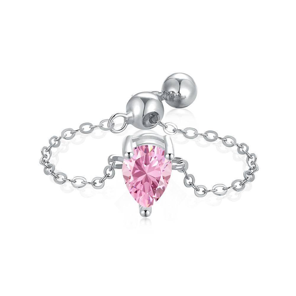 

Регулируемое кольцо из стерлингового серебра 925 пробы с изумрудным цирконом - Женская японская корейская мода, нишевый дизайн легкой роскоши. Adjustable