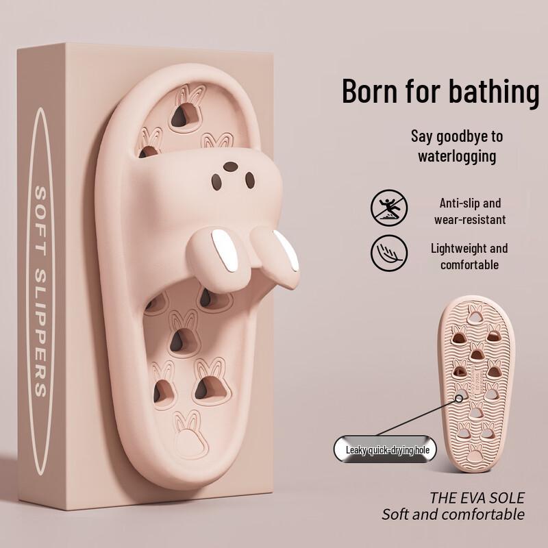 TZLDN Plush Rabbit Comfort Slippers EU 43-44