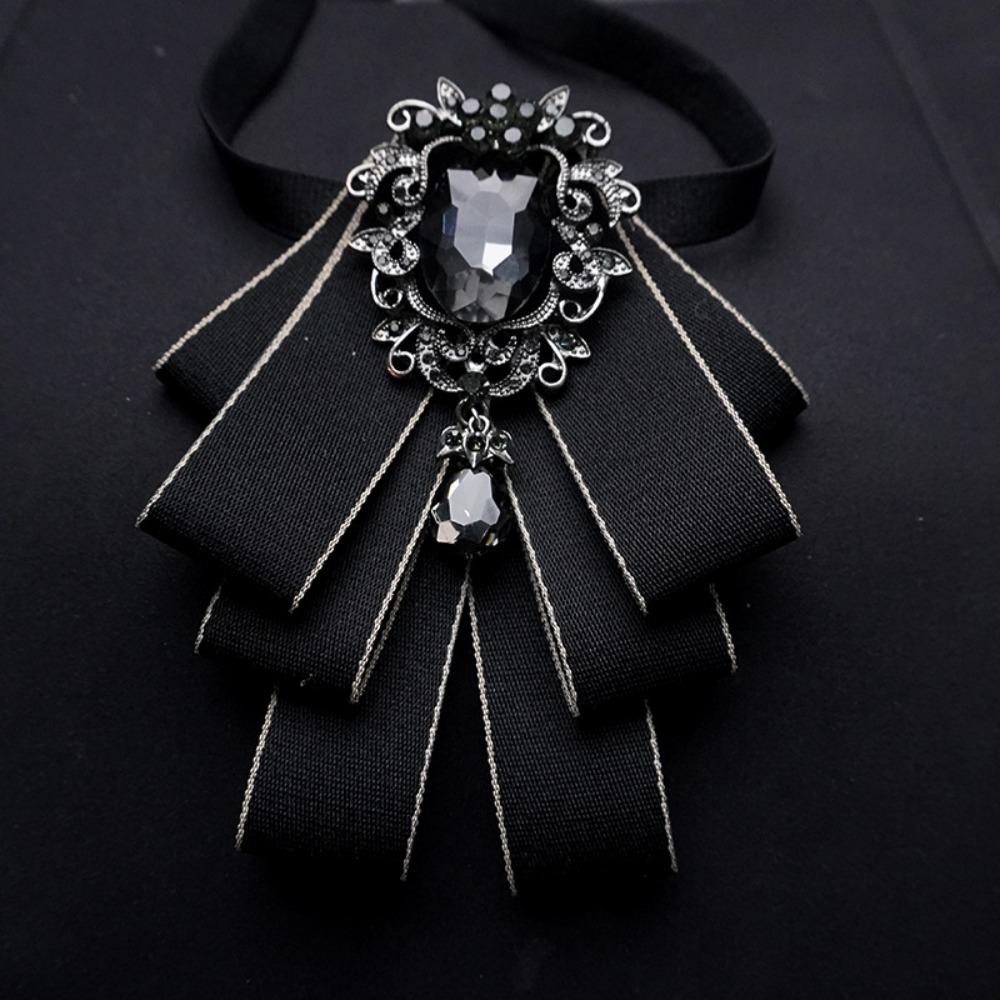 Broschenzubehör Polyester Krawatte Kristallstoff Krawatte Diamant Korsagenstift Damen Accessoires