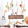 36 Pcs Fishing Birthday Party Decorations Fish Cupcake Pole Picks Fishing Themed Party Supplies Little Fisherman Tropical Appetizer Pick Cocktail