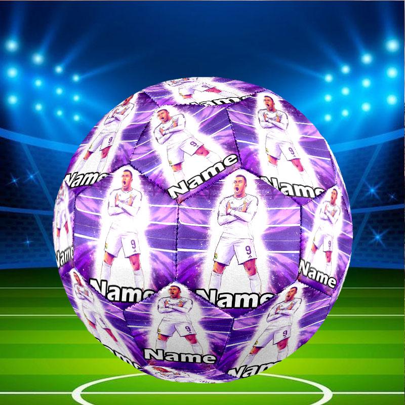 Personalisierter Kylian Mbappe Fußball mit individuellem Namen, Größe 5, für Training & Spiel, für Teams, zum Kicken, Geschenk für Fußballfans