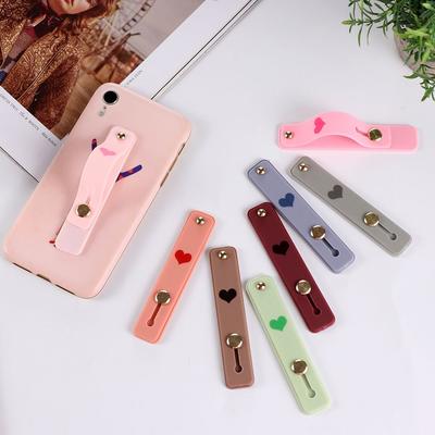 Creative Grip Stand Candy Color Phone Holder Silicone Finger Ring Push Pull Bracket Universal Hand Band Phone Accessaries