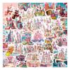 55-Piece 3D Candy Castle Stickers for Kids - DIY Decorations for Water Bottles & Phone Cases