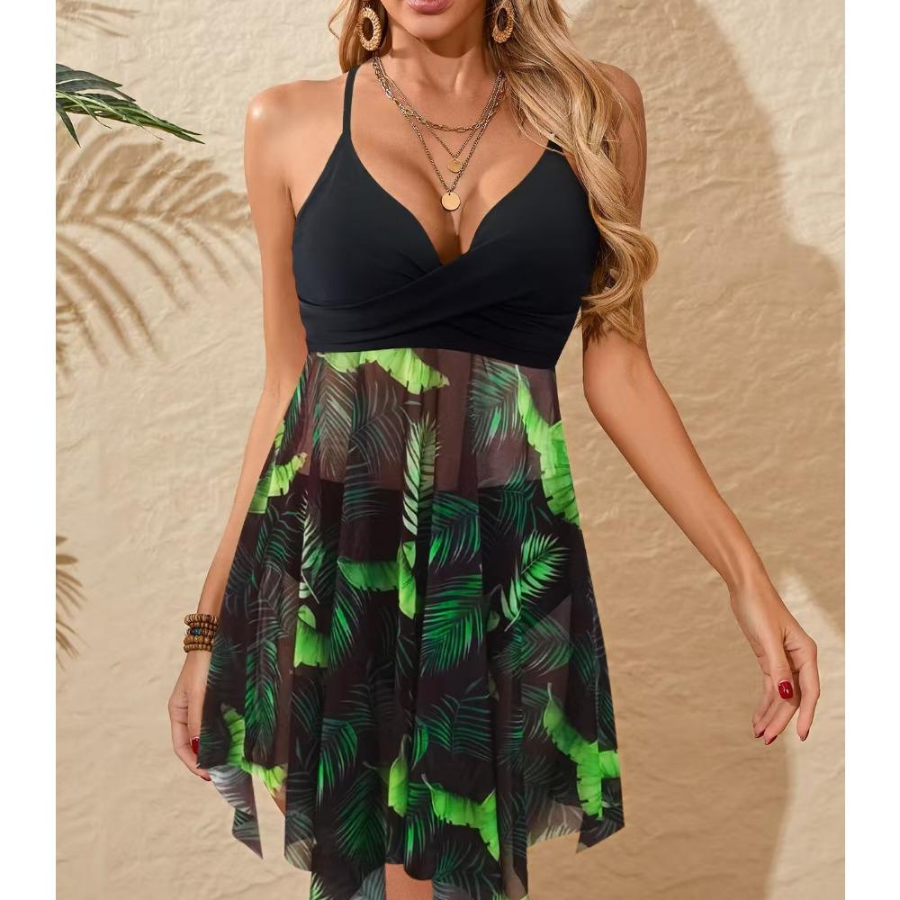 

Женское бикини, сексуальный купальный костюм с высокой талией, пляжный купальник, женский летний купальник XL темно-зеленого