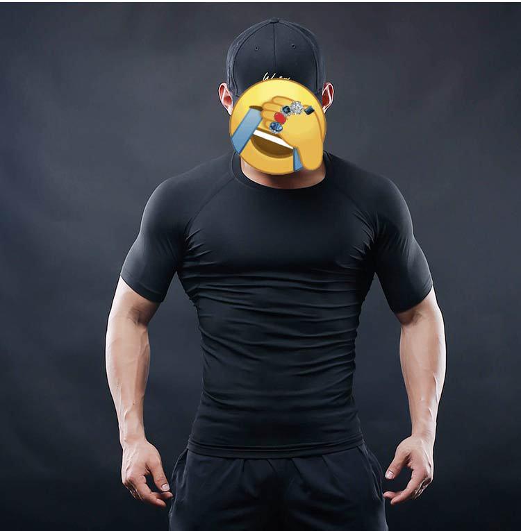 Men's Quick Dry Short Sleeve Compression Shirt for Sports & Fitness