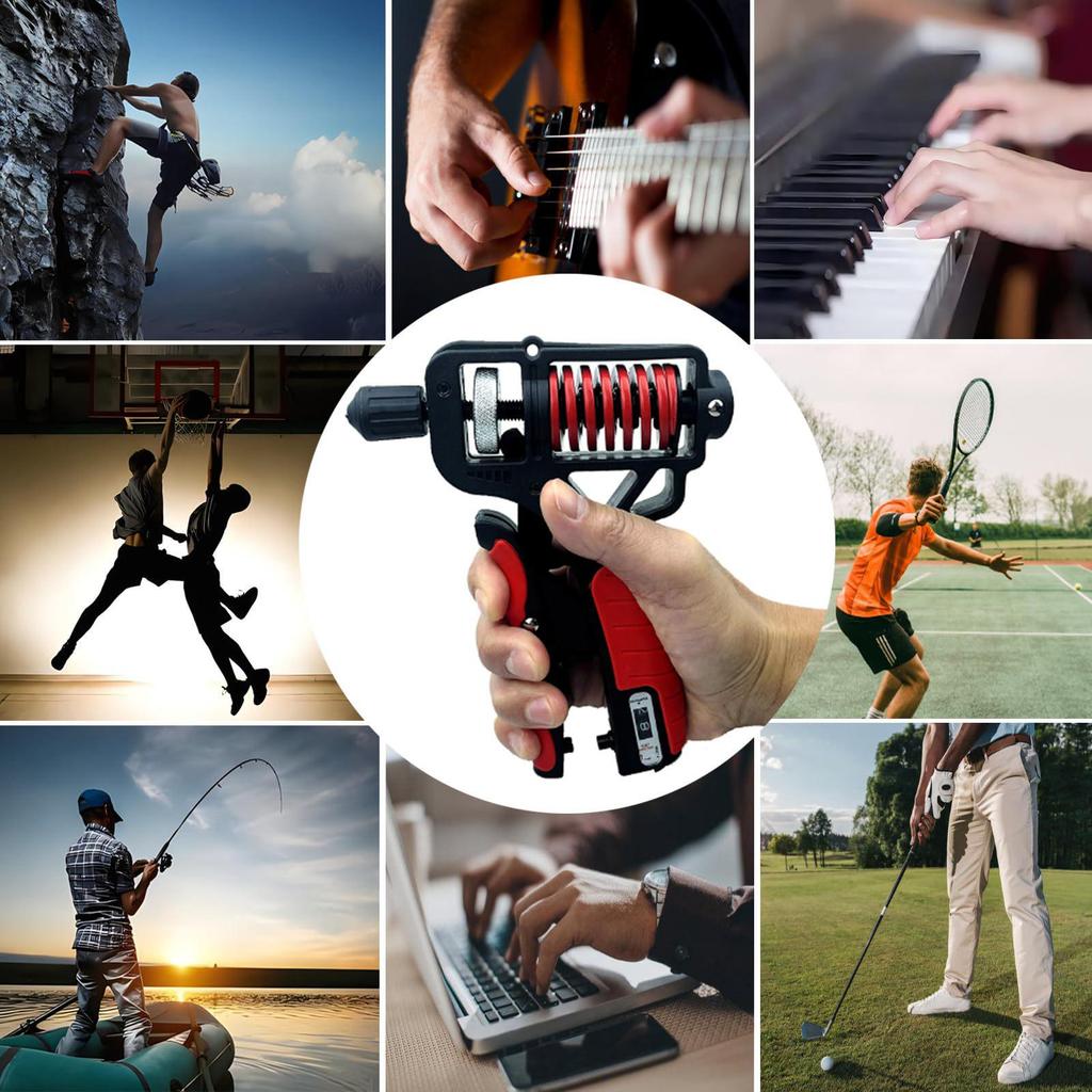 Premium Adjustable Hand Gripper with Counter - Professional Training for Finger, Arm, and Muscle Strength