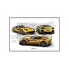 Pittura su Tela Poster a Tema Auto Pittura Decorativa Soggiorno Camera da Letto Stanza E-sport Murale da Corsa Supercar GTR