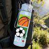 1PC All Star Sport Ball Collage 750ml Color Plastic Sports Water Bottle Leakproof Flip Straw Lid Suitable for Sports Office Home Use
