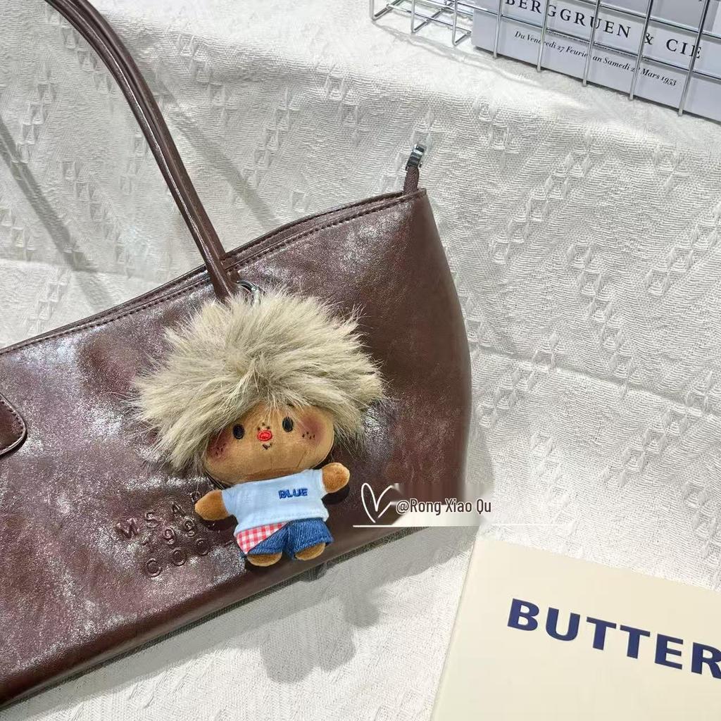 Chic Frizzy-Haired Kid Clothing Style Plush Pendant Doll