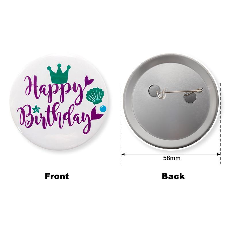 Theme Party Badge Happy Birthday Birthday Digital Badge 