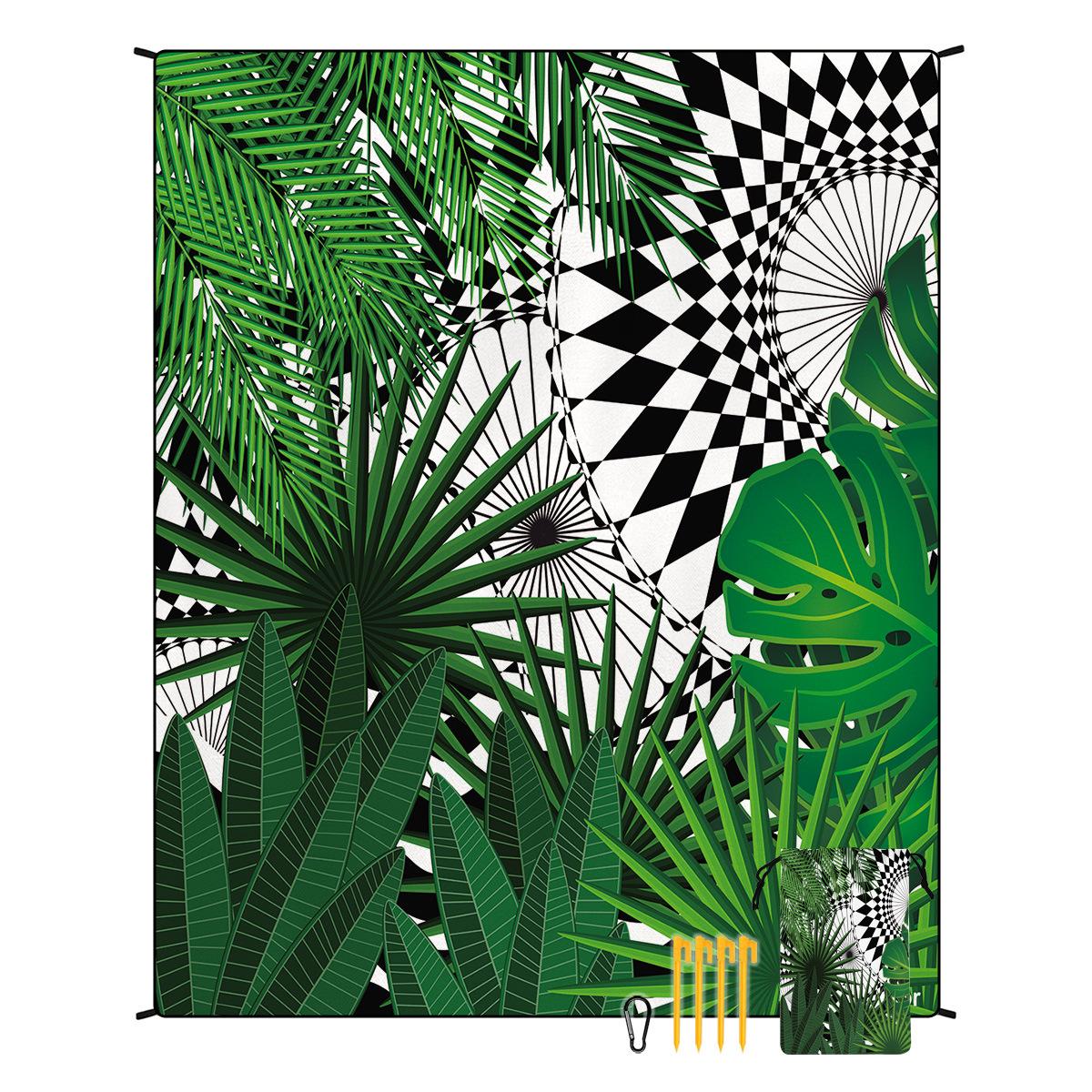 

Пляжные товары для отдыха на природе Водонепроницаемый быстросохнущий пляжный коврик Портативное пляжное полотенце из микрофибры