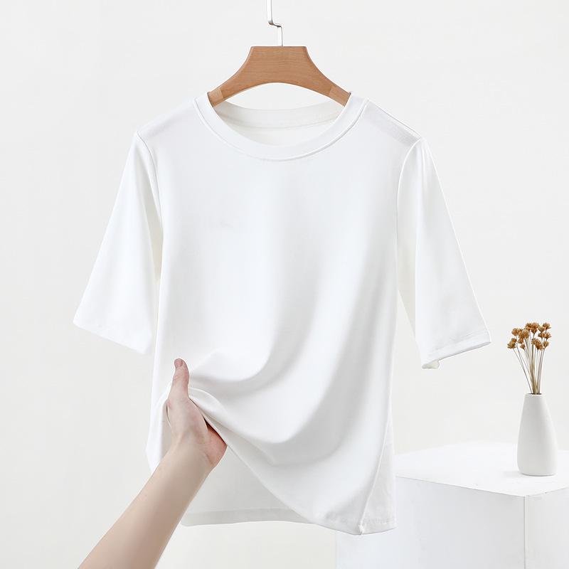 Women's Slimming 5-Sleeve Round Neck T-Shirt - 2024 Spring/Summer Fashion