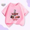 Kinder-Autos-Thema McQueen Bucktooth T-Shirt - Cartoon-Print Baumwolle Kurzarm für Jungen & Mädchen