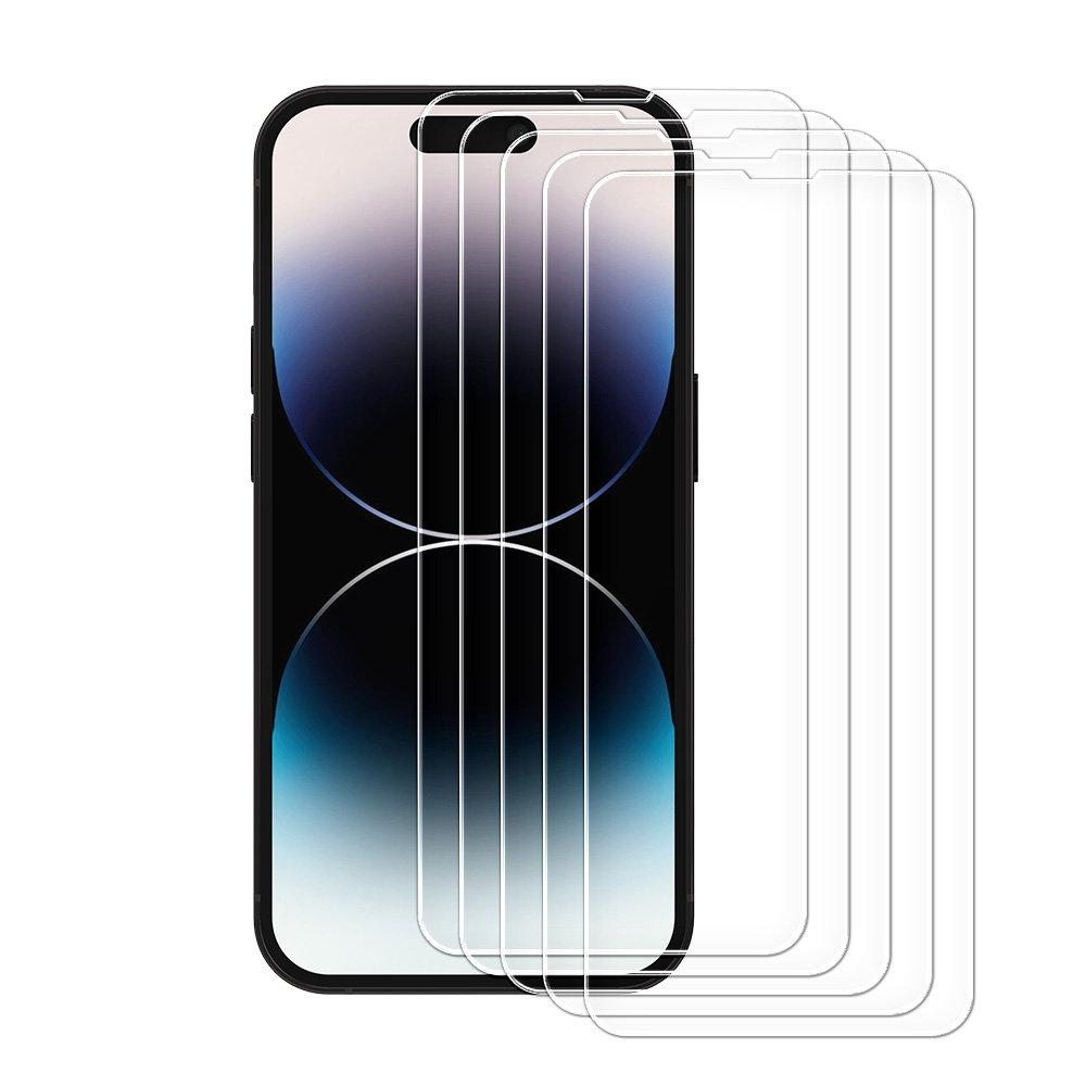 9H gehärtetes Glas für iPhone 14 Plus Vollbild Knight 25D FS TG SET 5 Stück