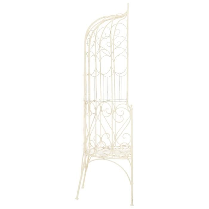 VidaXL Banc de jardin 95 cm Fer Blanc antique