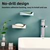 Double-layer Bathroom Soap Box Rack, Bathroom Draining Storage Rack, Household Wall-mounted Soap Box Without Drilling