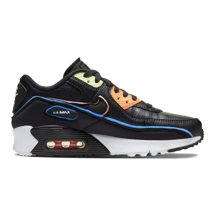 New Nike Air Max 90 SE Black Multicolor GS CK4068-001