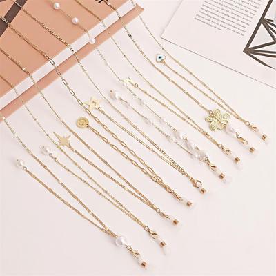 Adjustable Anti Slip Pearl Eyeglass Chain Sunglasses Antiskid Losing Chain Mask Strap Glasses Chain Face Mask Lanyard Neck Chain