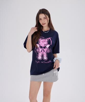 DYSFUNCT Angel Hammer Bear T-Shirt(Navy)
