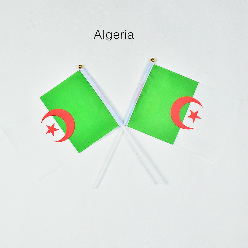 Argelia 10 piezas de banderas para agitar a mano de 14*21 cm