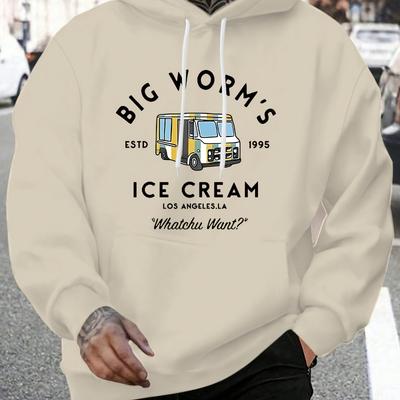 Anti-Pilling & Breathable, Men's Hooded Sweatshirt