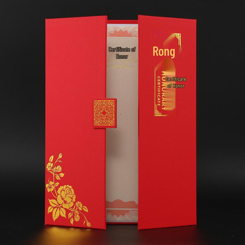 Tri-fold A4 Certificate of Honor with Hot Stamping Design