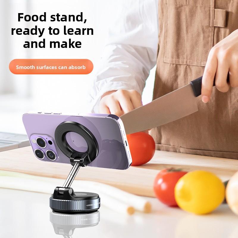 New Mobile Phone Magnetic Suction Bracket Rotating and Foldable -sided Suction Bracket Suction Cup Type Car Adsorption Bracket