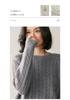 2025 Autumn/Winter Women's Loose Cashmere Cable Knit Sweater - Short, Round Neck, Casual Base Layer