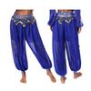 Women's Belly Dance Harem Pants Shiny Sequin Tassel Trouser Arabic Performance Loose Pants