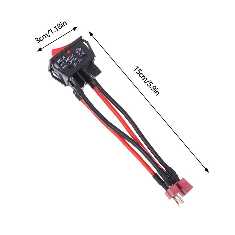 

30A 12V 24V Battery Main Switch Large Current On-Off With Xt60/T Plug Rc Tug/Bait Boat 550 775 Brushed Motor