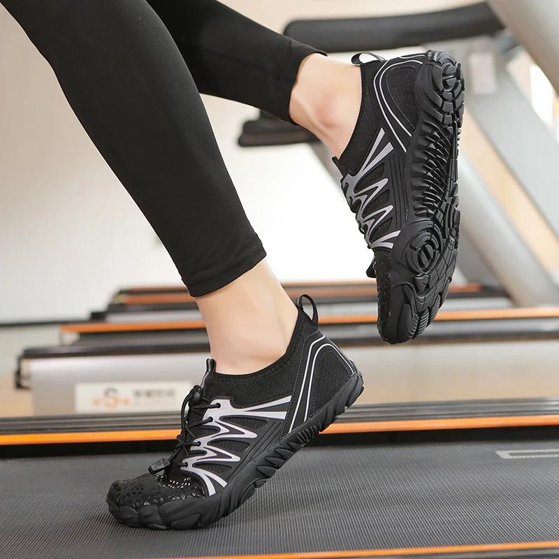 Unisex Five Toe Water Shoes Beach Breathable Aqua Swimming Shoes Upstream Wading Sneakers Non Slip Hiking Training Barefoot New