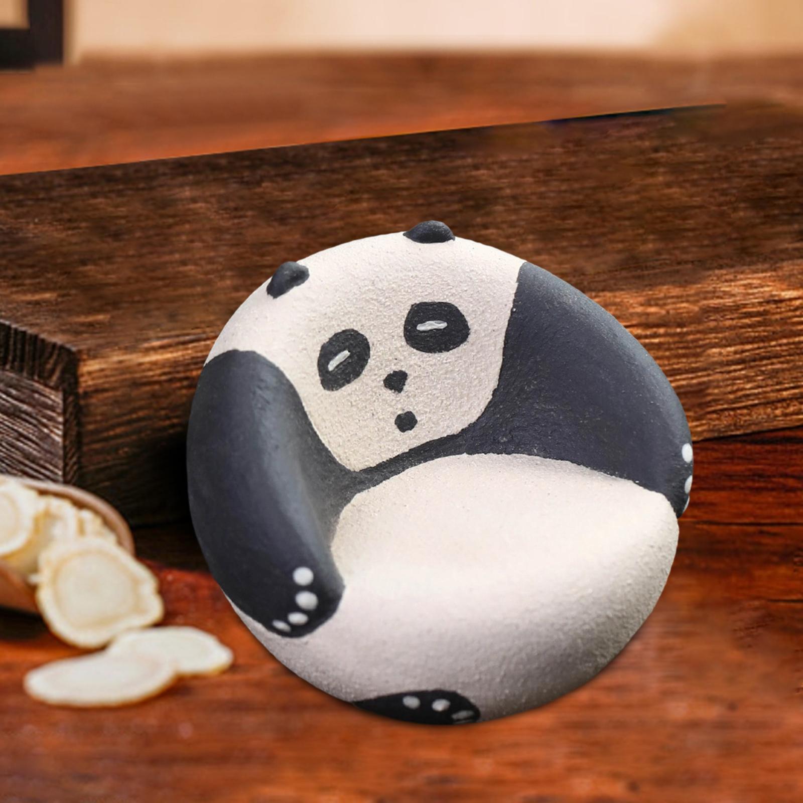 Чайный питомец Миниатюрная фигурка панды Креативное фиолетовое песчаное чайное блюдце Центральный элемент