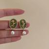 Korean Style Green Floral Summer Earrings - Elegant, Versatile, Sweet Studs for a Fresh, Fashionable Look
