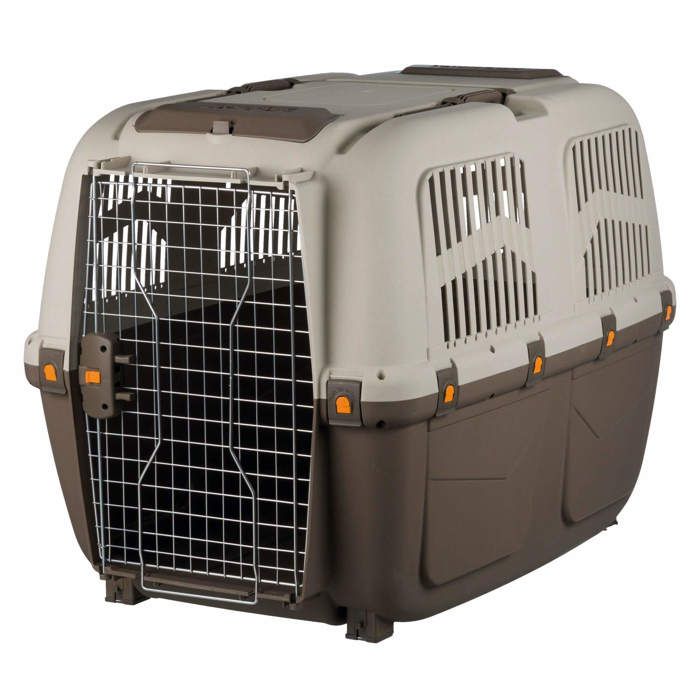 Cage de transport - Vadigran - Skudo - Taille M - Pour chien - Avion - Couleur gris
