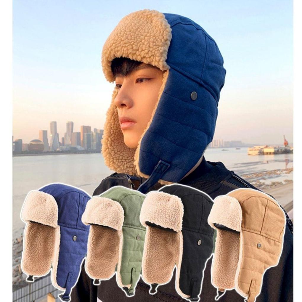 Hiking, fishing, camping, warm, poggle, earflap, winter hat