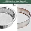 Stainless Steel Soil Sieve Set with 5 Interchangeable Meshes,Multifunctional Garden Sifter for Compost,Sand,Bonsai