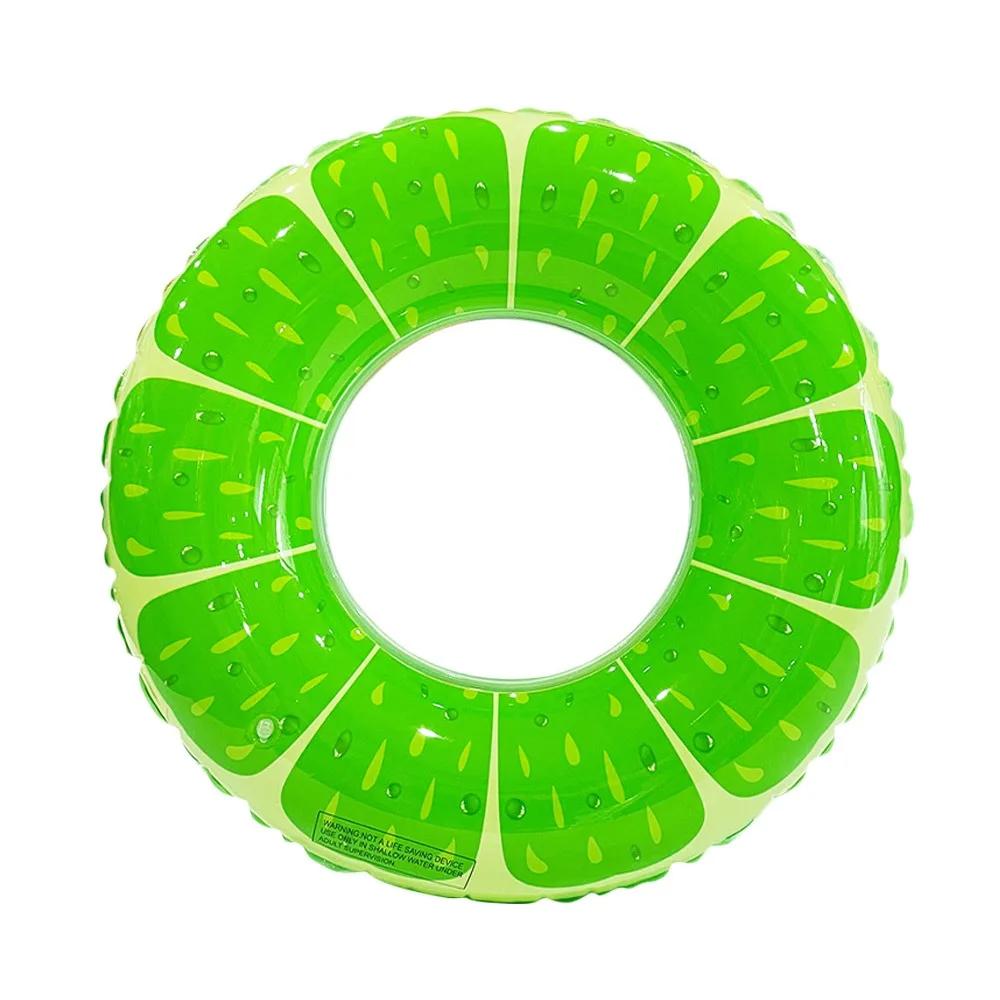 Creative Sequin Summer Swimming Ring Thickened PVC Cute Inflatable Swim Circle Safety Float Circle Cartoon Beach Pool Toys