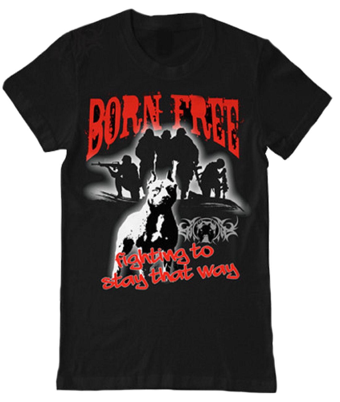 PIT BULL GEAR Born Free Mens  Pit Bull - Soldier Fashion Tee NWT XXXXL